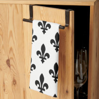 Fleur de Lis Pattern, Royal French, Black on White