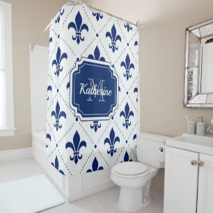 Fleur-de-lis Pattern Shower Curtain