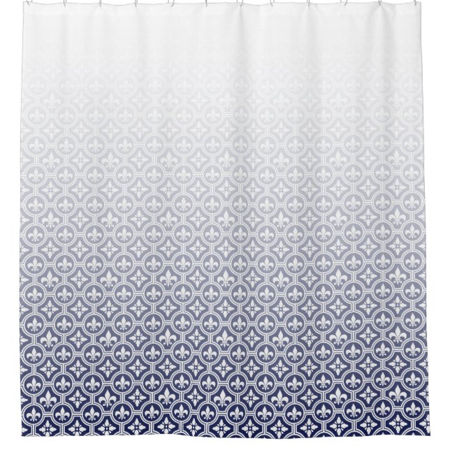 Fleur de lis pattern shower curtain (Front)