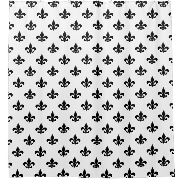 Fleur de Lis pattern Shower Curtain (Front)