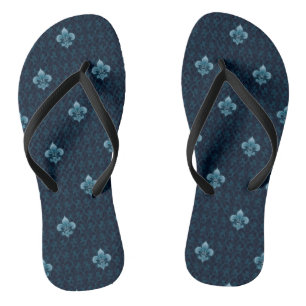 Fleur De Lis Pattern Thongs