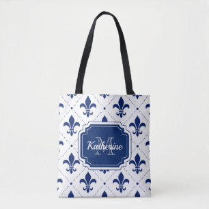Fleur-de-lis Pattern Tote Bag