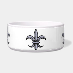 Fleur-de-Lis Pet Bowl (silver)