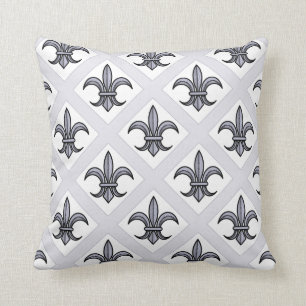 Fleur-de-Lis Pillow (silver)
