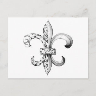 fleur-de-lis postcard