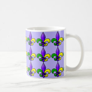 Fleur-de-lis Purple Green Gold Coffee Mug