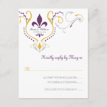 Fleur de Lis Reply Card