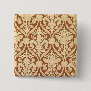 'Fleur-de-Lis', reproduction wallpaper designed by 15 Cm Square Badge