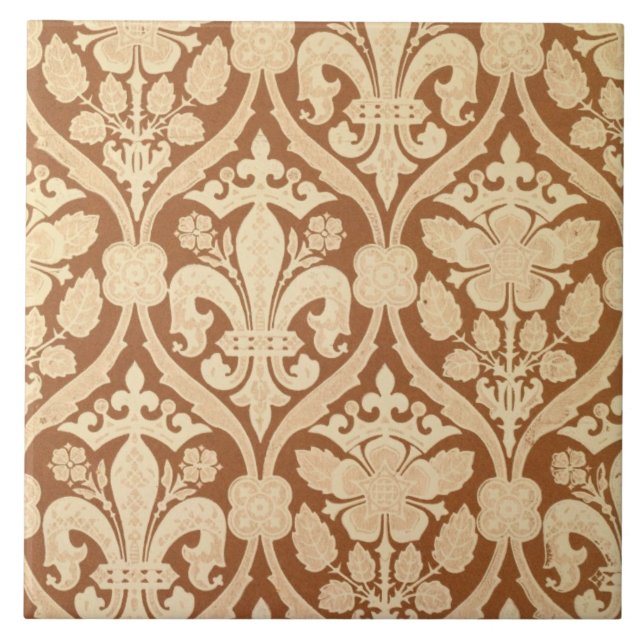 'Fleur-de-Lis', reproduction wallpaper designed by Ceramic Tile (Front)