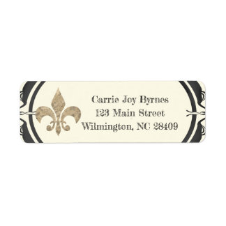 Fleur de lis Return Address Design Label