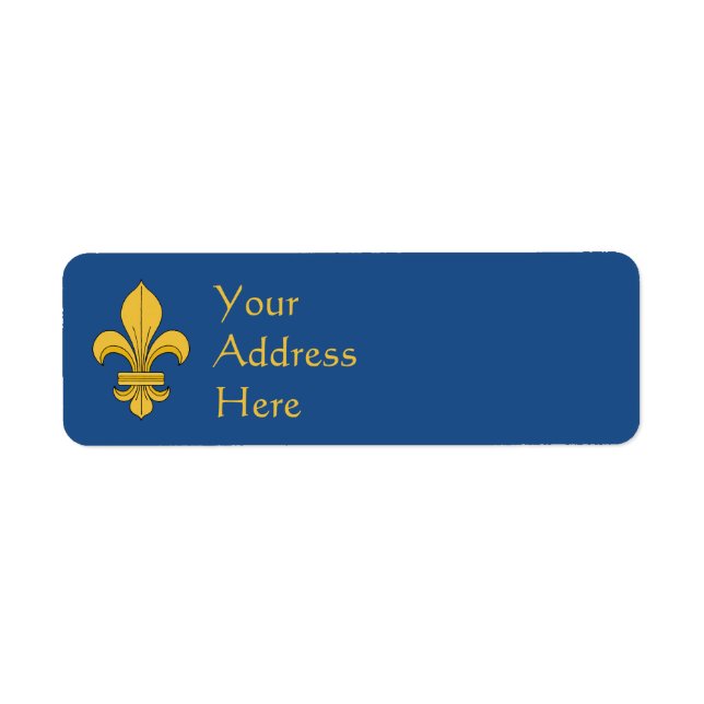 Fleur-de-lis Return Address Label (Front)