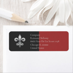 Fleur De Lis Return Address Label
