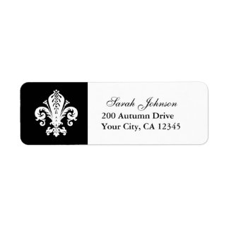 Fleur-de-lis Return Address Label