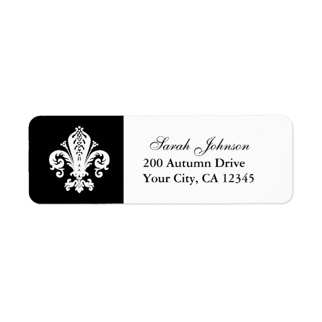 Fleur-de-lis Return Address Label (Front)