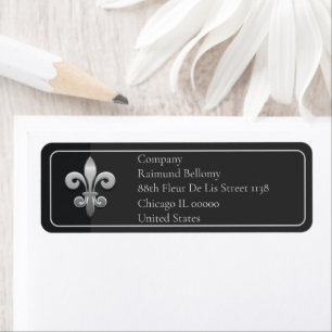 Fleur De Lis Return Address Label