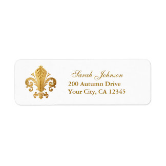 Fleur-de-lis Return Address Label