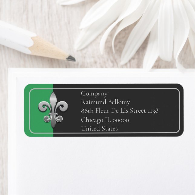Fleur De Lis Return Address Label (Insitu)