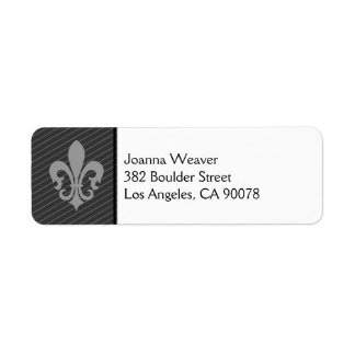 Fleur de Lis Return Address Label
