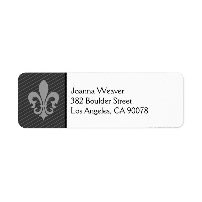 Fleur de Lis Return Address Label (Front)