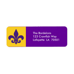 Fleur de Lis Return Address Labels