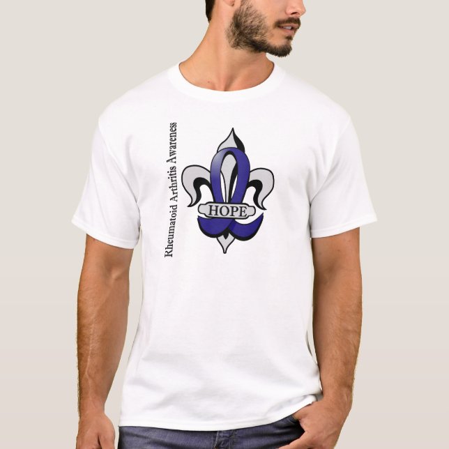 Fleur De Lis Rheumatoid Arthritis Hope T-Shirt (Front)