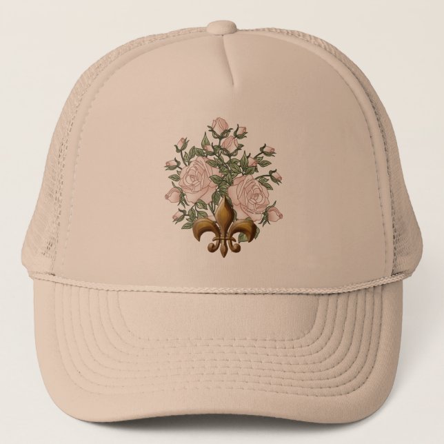 Fleur De Lis Rose hat (Front)