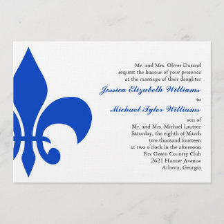 Fleur de Lis | Royal Blue Invitation