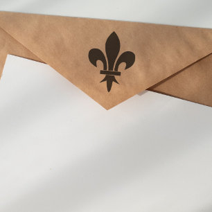 Fleur de Lis Rubber Stamp