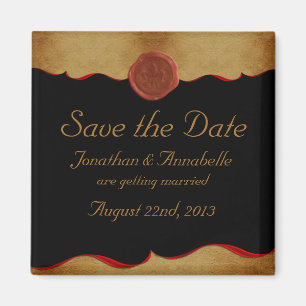 Fleur de Lis Scroll Save The Date Custom Magnet