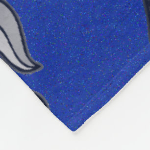 Fleur de lis Silver and Blue Fleece Blanket