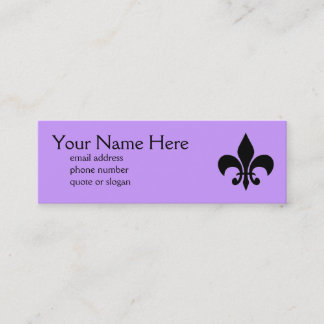 Fleur de Lis Skinny Profile Card