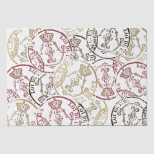 Fleur de Lis Stamp French Crown Royal Decoupage  Tissue Paper