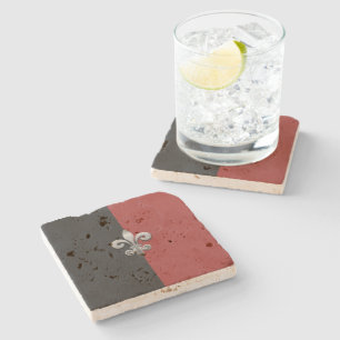 Fleur De Lis Stone Coaster