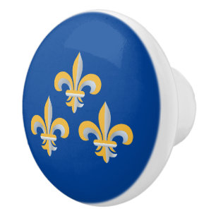Fleur de Lis symbol Ceramic Knob