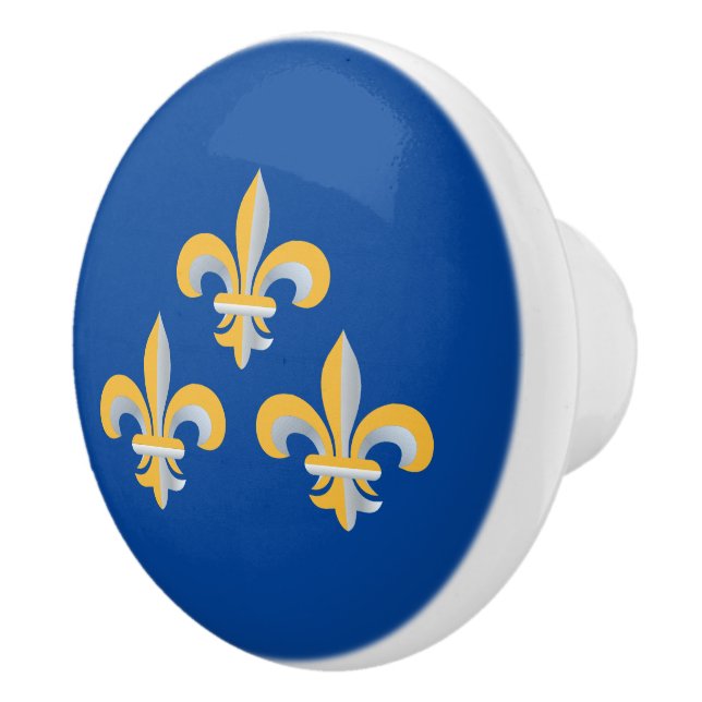 Fleur de Lis symbol Ceramic Knob (Right)