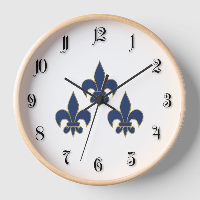 Fleur de Lis symbol Clock (Front)