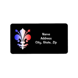 Fleur De Lis symbol gradient colours Label