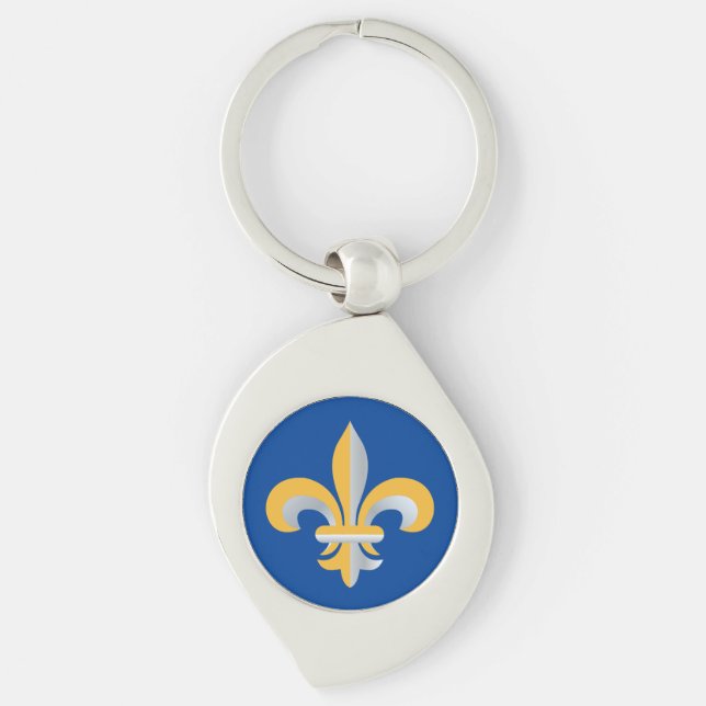 Fleur de Lis symbol Key Ring (Front)