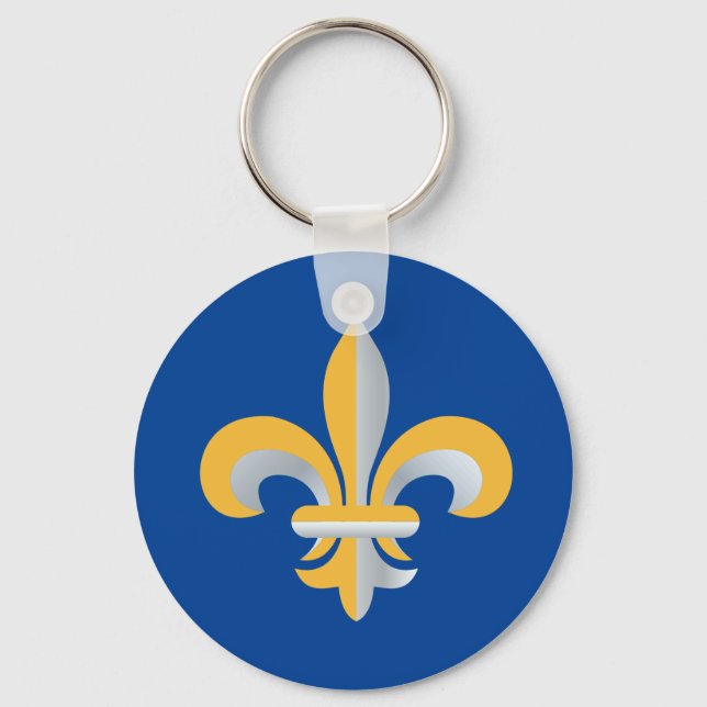 Fleur de Lis symbol Key Ring (Front)