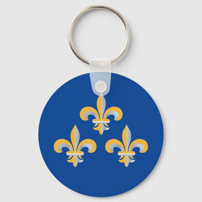 Fleur de Lis symbol Key Ring (Front)