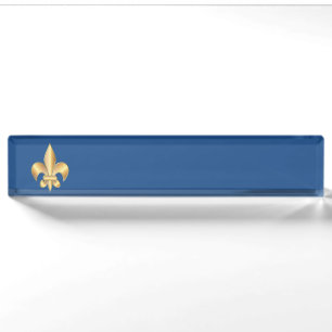 Fleur de Lis symbol Nameplate