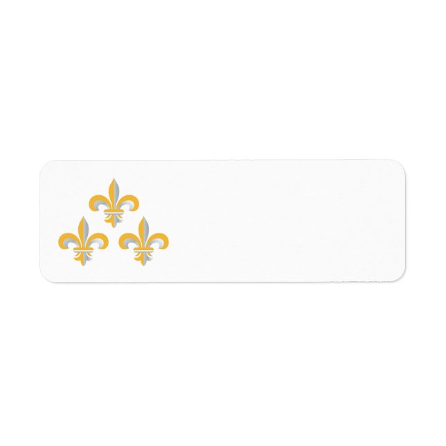 Fleur de Lis symbol Return Address Label (Front)