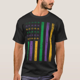 Fleur De Lis Symbol Tuesday Mardi Gras Celebration T-Shirt