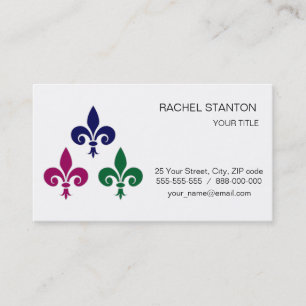 Fleur-de-lis symbols business card