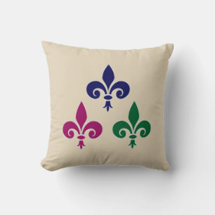Fleur-de-lis symbols cushion