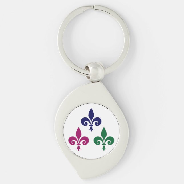 Fleur-de-lis symbols key ring (Front)