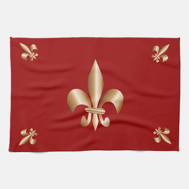Fleur de lis tea towel (Horizontal)