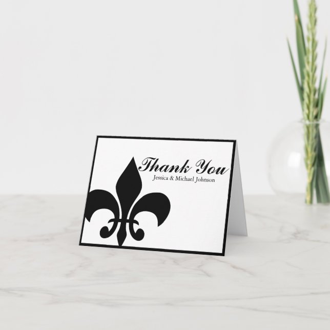 Fleur de Lis Thank You Card (Front)