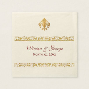 Fleur-de-lis Themed Design Napkin