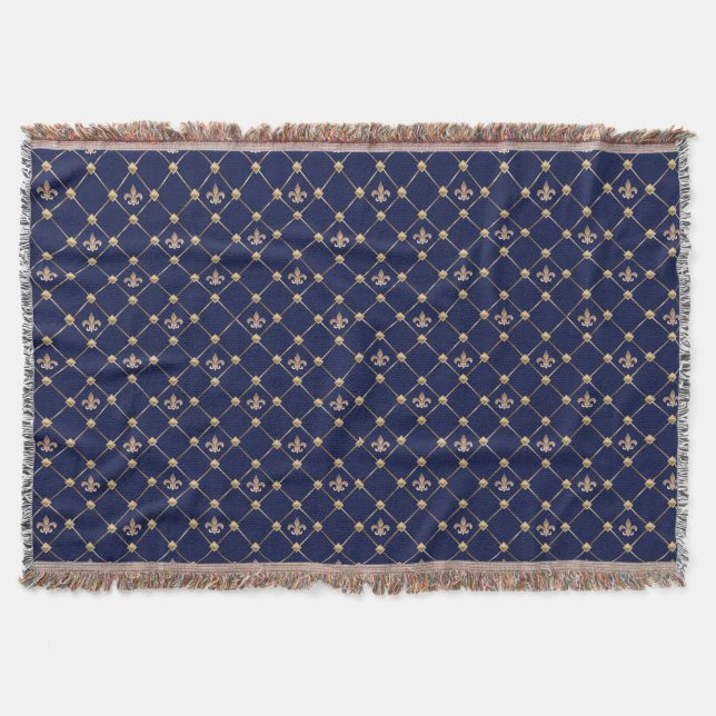 Fleur de Lis Throw Blanket (Front)